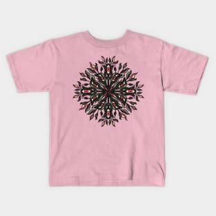 Trippy weird mandala plants and eyes psychedelic art Kids T-Shirt